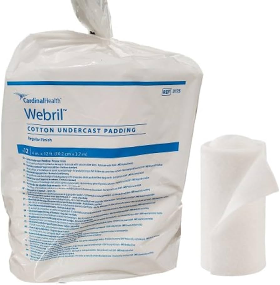 Cast Padding Undercast Webril™ 4 Inch X 4 Yard Cotton NonSterile PADDING, CAST WEBRIL REG 4"X4YDS (1